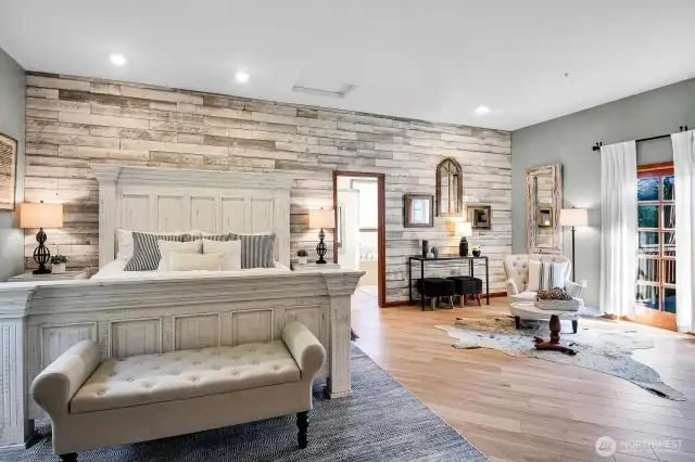 Primary suite with charming sitting area
