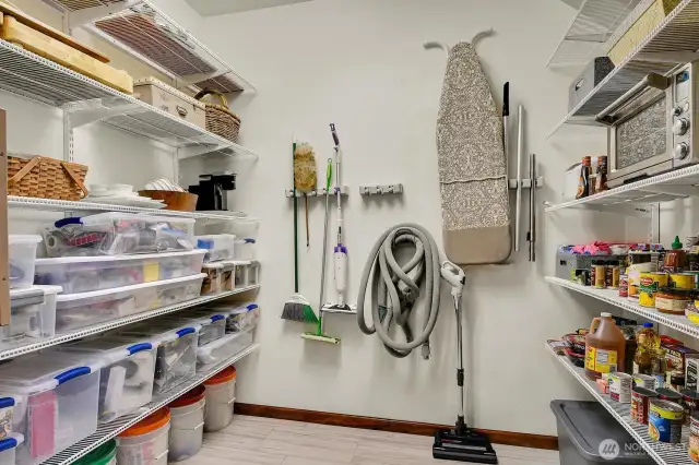 Fantastic pantry "room" convenient to the garage