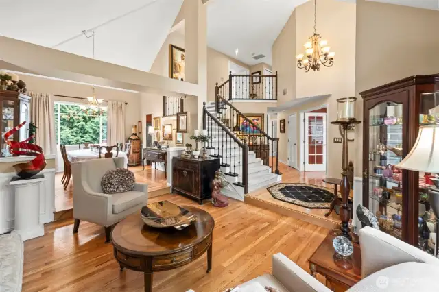 Vaulted ceilings and crown molding exude the elegance of this home.