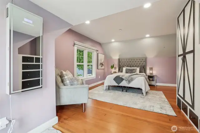 Primary bedroom with built-in storage