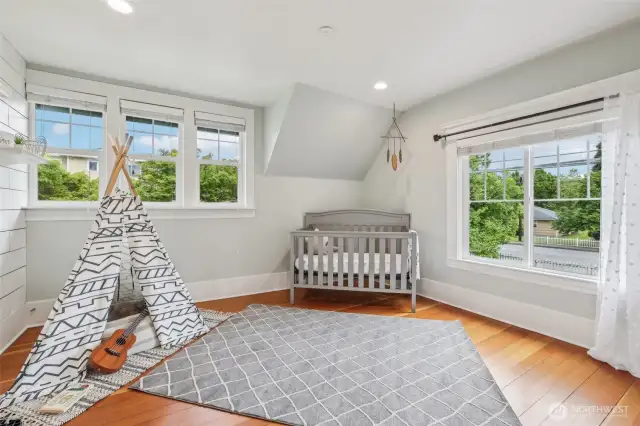 Upstairs bedroom- gorgeous windows, tons of natural light