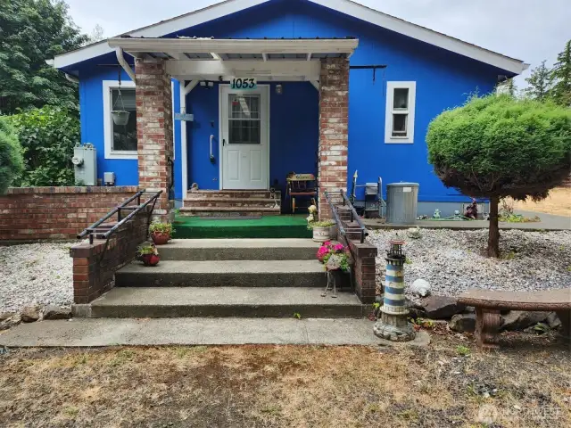 The laundry room door is mostly used because it has the driveway right outside.