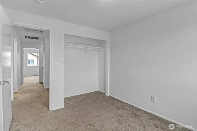 Bedroom upstairs with closet