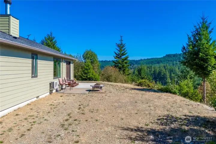 The backyard offers a great opportunity for custom landscaping to create your own outdoor retreat.