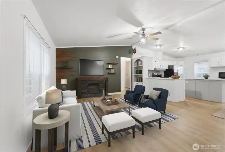 Living Room Virtually Staged