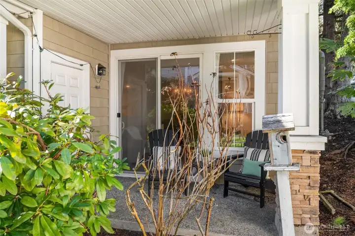 Enjoy your morning coffee or unwind at the end of the day on your private patio. The perfect spot to soak up the sunshine or watch the stars at night.