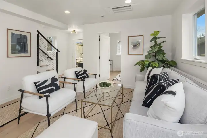 Great room.  This sunny space is just where you want to be!