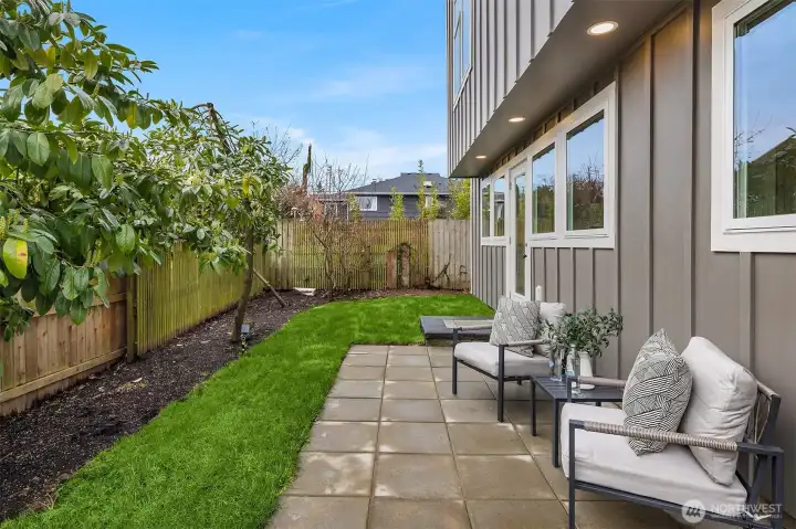 Patio off great room.