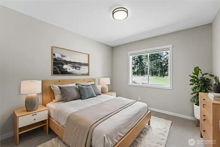 the second bedroom, virtually staged.