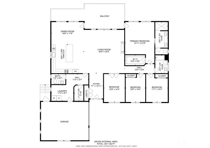 The floorplan for 1395 Village Heights Place.