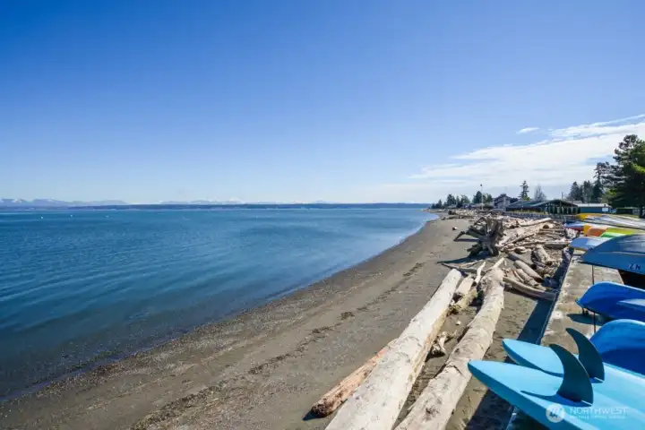 Enjoy the optional access to three private Camano Country Club beaches.