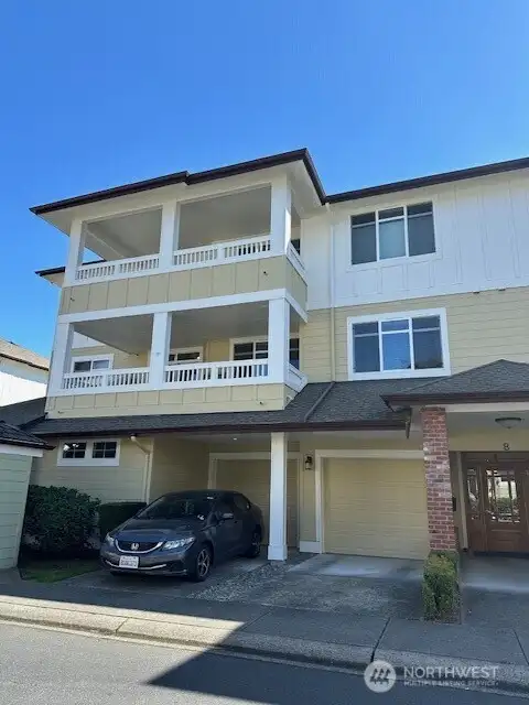 Your new home is an end unit on the second floor.