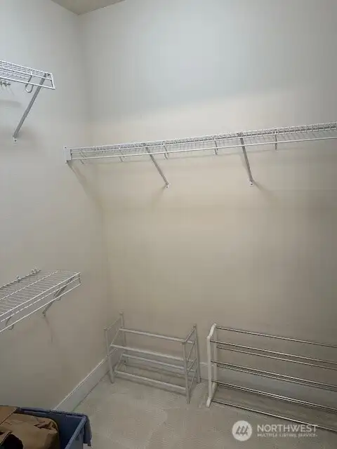 The main bedroom has a large spacious walk in closet.