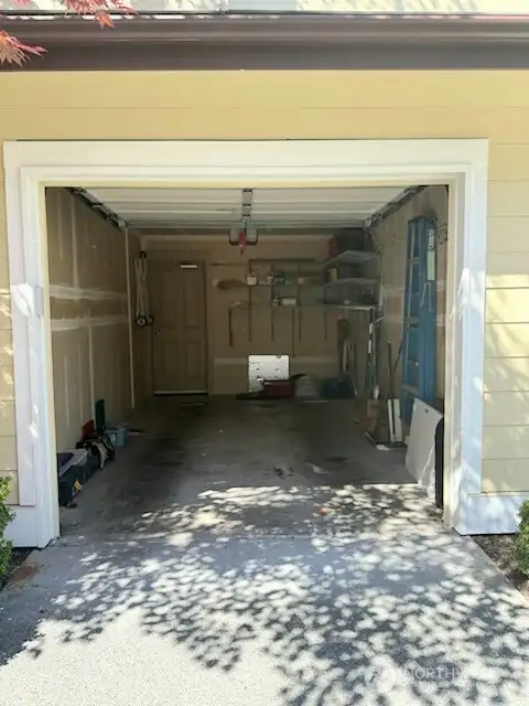 One car garage with storage to the back! Great location as it is next to the side entry. And a door goes into the hallway! One car garage with storage to the back! Great location as it is next to the side entry. And a door goes into the hallway!