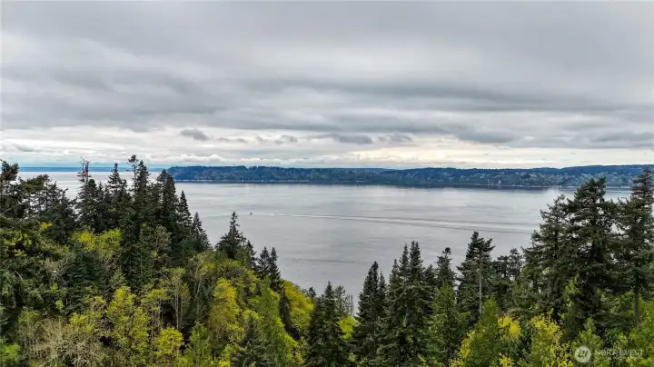 Drone View Of Puget Sound