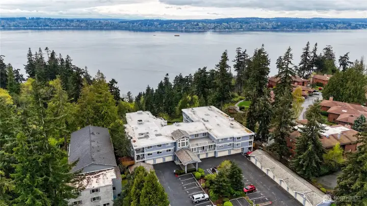 Drone View Of Puget Sound 1