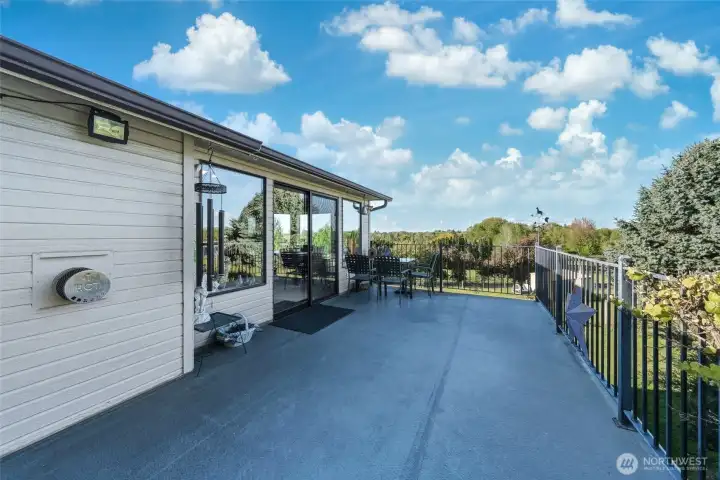Deck on East side of home
