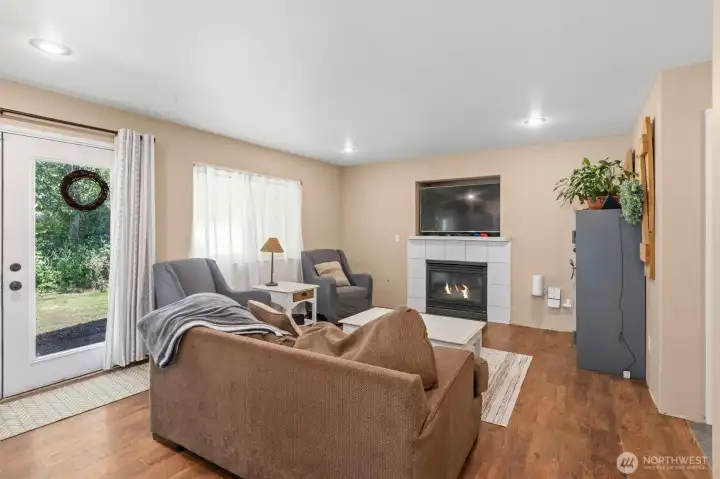 Living Room with Patio Access