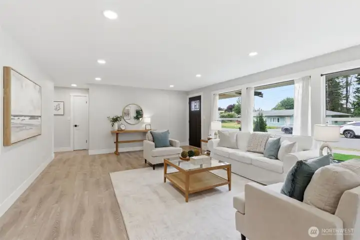 Relax or visit with guests in the spacious living room.  Imagine your house-warming here and how impressed your friends will be.