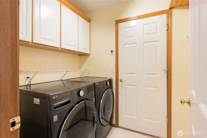 Large washer and dryer in dedicated laundry room just off the garage