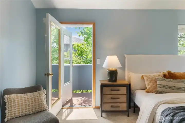 Private balcony off of the primary suite