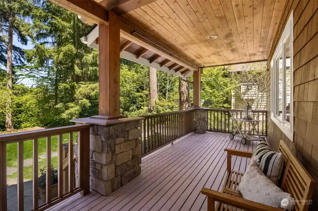 The wonderful and expansive covered and gated front porch welcomes you home and greets your guests. Built in 2000, this modern Craftsman has cedar shingle siding and a brand new roof installed by Integrity Roofing in May of 2024.