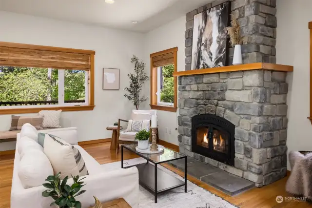 The wood-burning Fireplace Xtradordinaire adds ambiance but can also be used as a heat source.