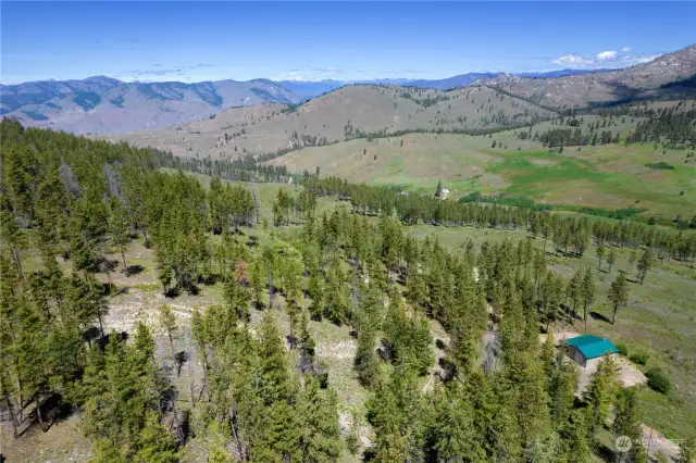 20 Acres nicely balanced with trees and meadow with expansive mountain views.