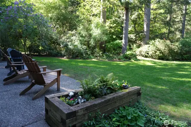 Fenced in backyard