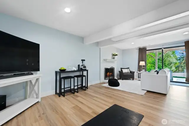 Downstairs family room, play room, gym, or craft room! Let your imagination run!