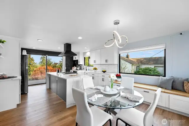 Open floor plan leads right to your expansive deck for BBQ'ing and dinning "a la fresca"