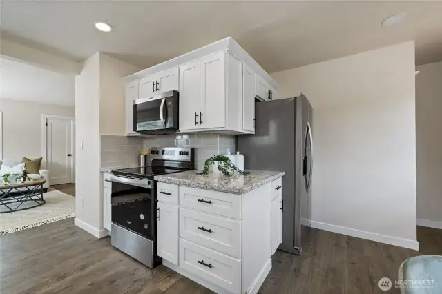 Kitchen with New Stainless Steel Appliances