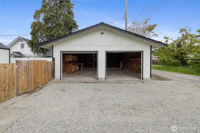 2 Car Detached Garage with Alley Access
