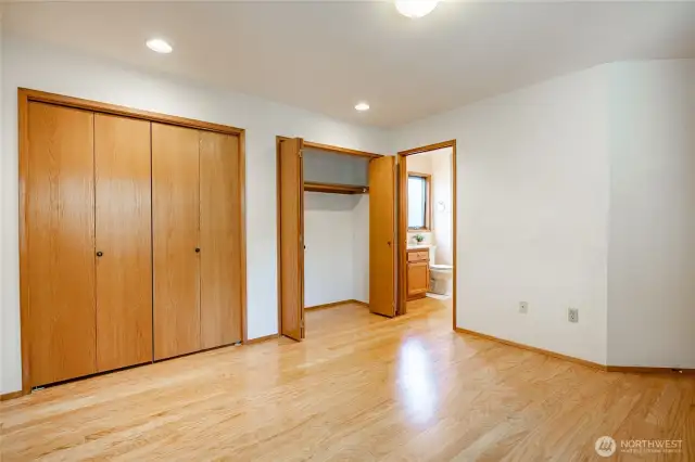 2nd bedroom with double closets and attached bath