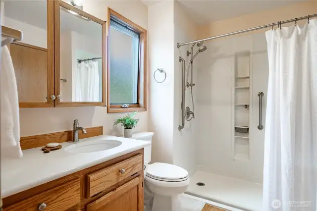 2 bath with new wheelchair accessible walkin shower