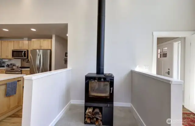 Wood stove in Great room