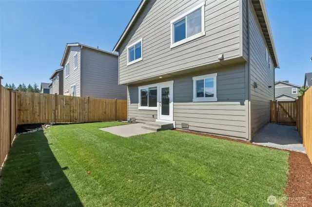 New Sod in fully fenced back yard