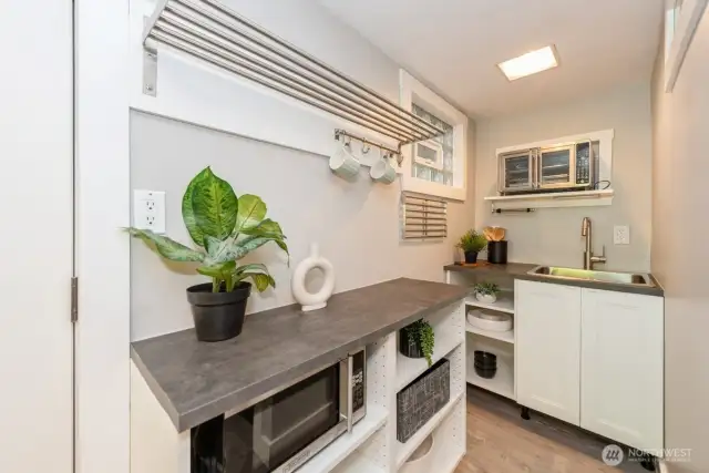 Separate entrance to the ADU with its own kitchenette and bathroom