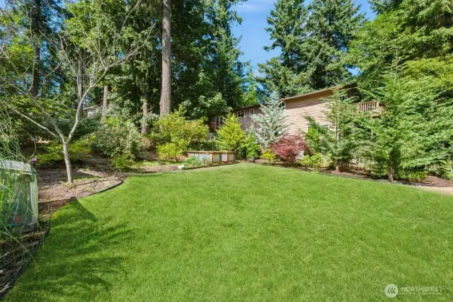 Plenty of yard space to play in or develop!