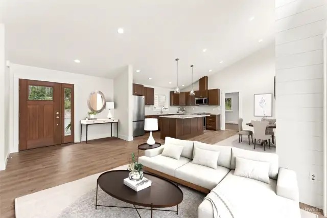 virtual staging for size and space reference.
