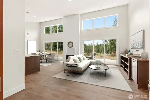 virtual staging for size and space reference.