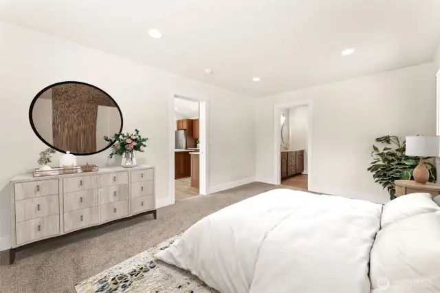 virtual staging for size and space reference.