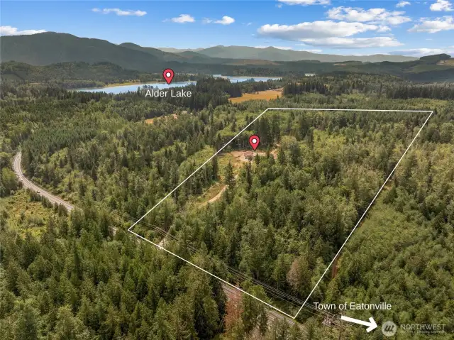 Boundary lines are approximate, Buyer to verify to own satisfaction. You can see the shared easement road on the right property line.
