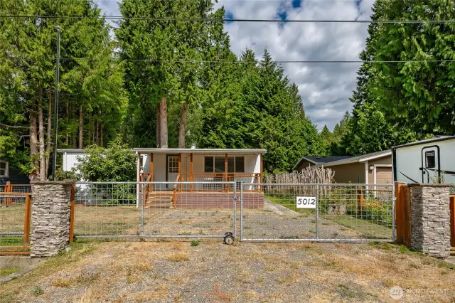 Gated entry front of property