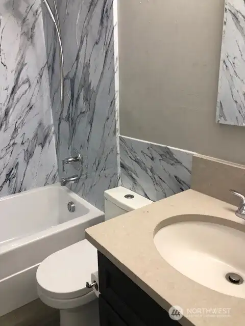 New sink tub shower toilet