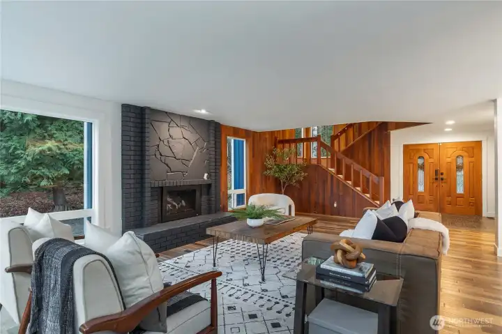 Living room looking at the entry.