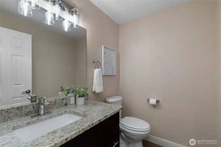 Main level half bath.