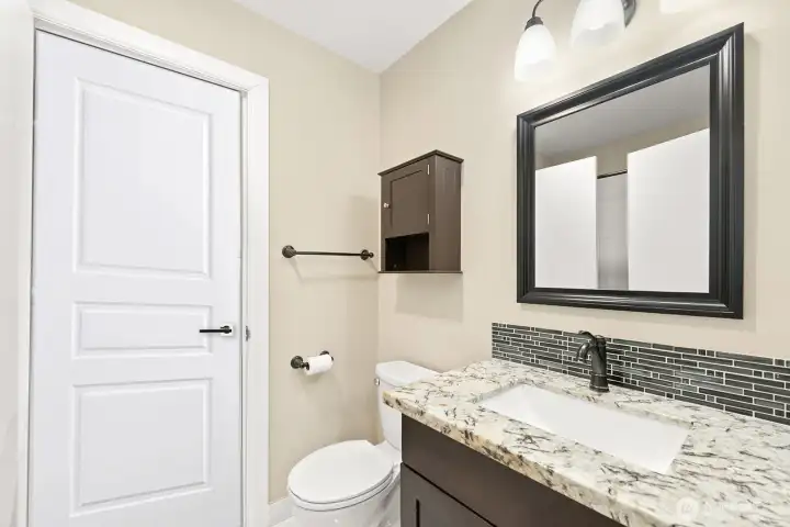 Updated full bathroom.