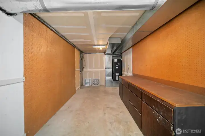 Storage space and utility  area.