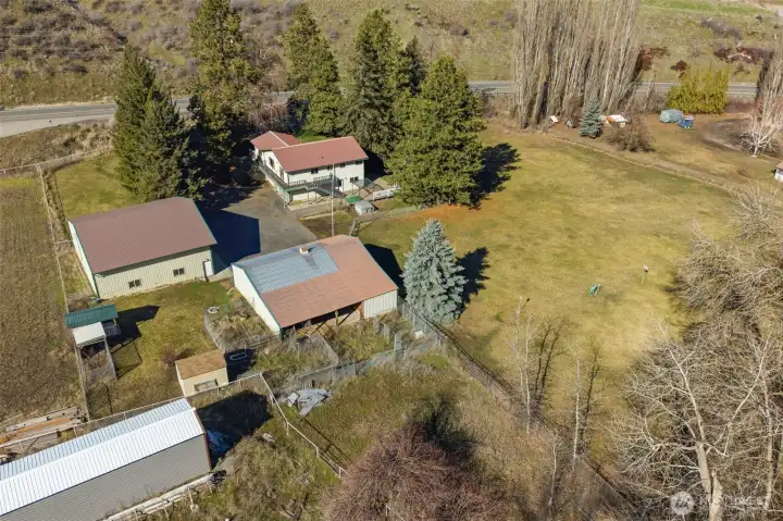 Aerial view of property.